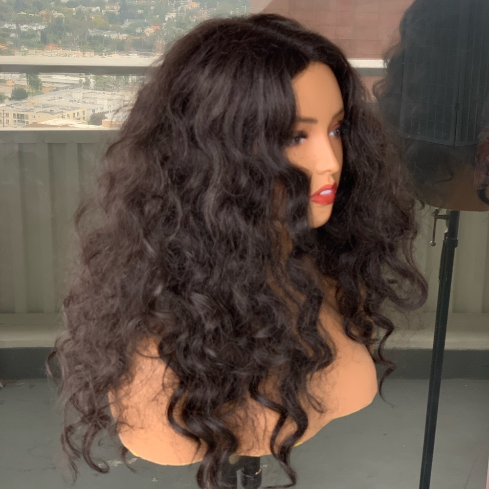 Dark Brown Middle Part Wavy Wig